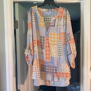 Kim Rogers Multicolor Patchwork Blouse
